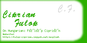 ciprian fulop business card